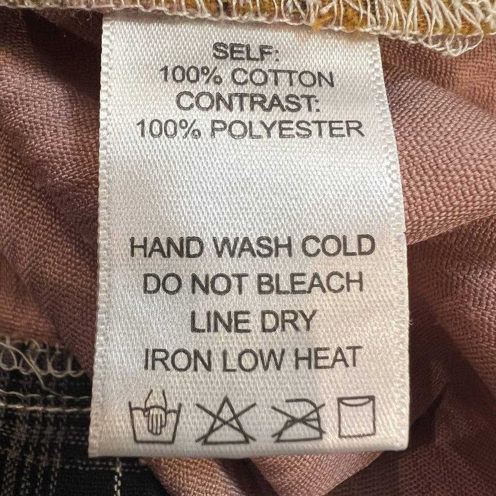 ee:some Mixed Material Flannel Shirt Sz 1x Cotton Long Sleeve Button Up Shacket - Picture 7 of 8